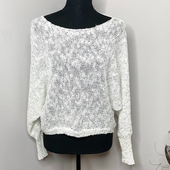 Casting White Sequin Oversized Sweater - Picture 1 of 7